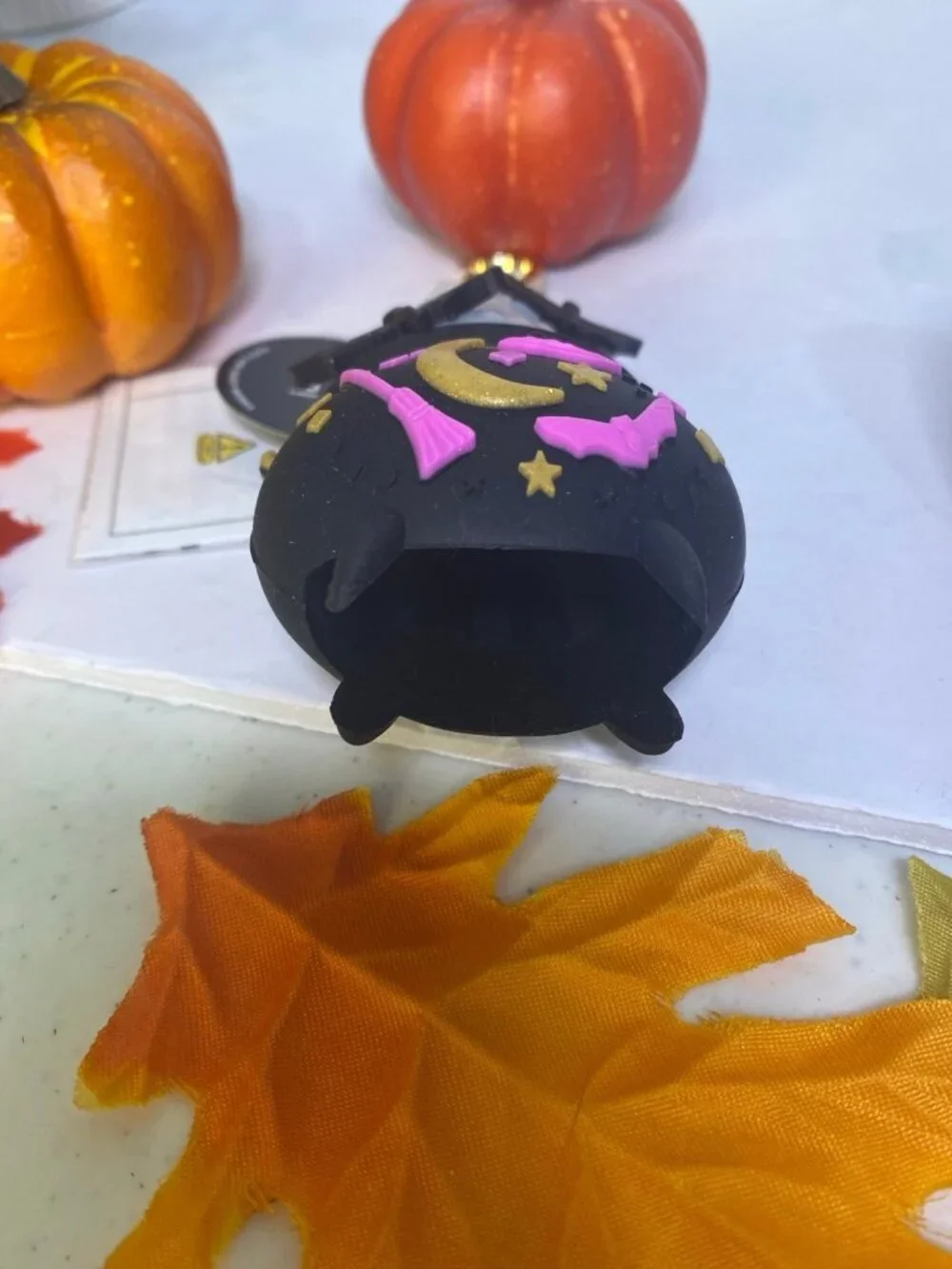Halloween Light Up Cauldron Pocket Bac Holder & “Vampire Blood” Sanitizer New